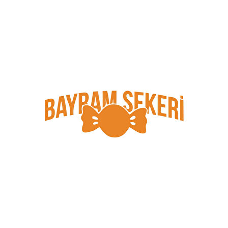 Bayram Şekeri Araba Sticker 17x17 Cm Turuncu
