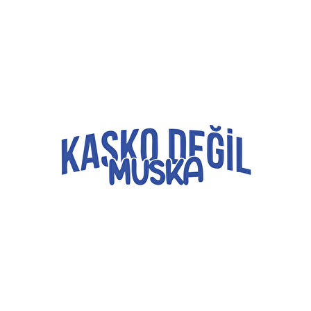 Kasko Değil Muska Araba Sticker 17x17 Cm Mavi