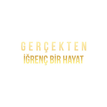 Gerçekten İğrenç Bir Hayat Araba Sticker 17x17 Cm Gold