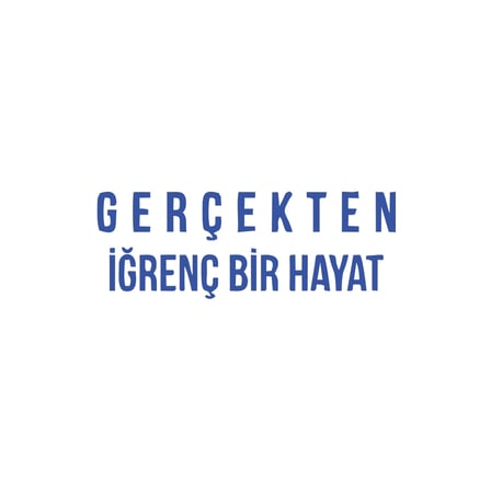 Gerçekten İğrenç Bir Hayat Araba Sticker 17x17 Cm Mavi