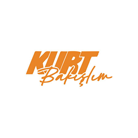 Kurt Bakışlım Araba Sticker 17x17 Cm Turuncu