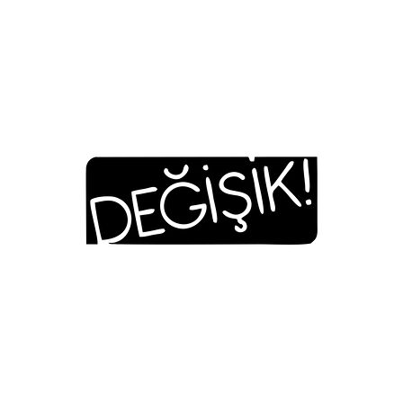 Değişik! Araba Sticker 17x17 Cm Siyah