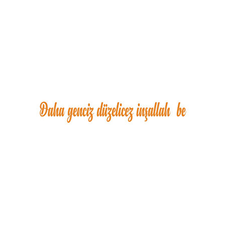 Daha Genciz Düzelicez İnşallah Araba Sticker 17x17 Cm Turuncu