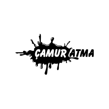 Çamur Atma Araba Sticker 17x17 Cm Siyah