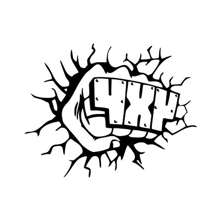 4x4 Araba Sticker 17x17 Cm Siyah