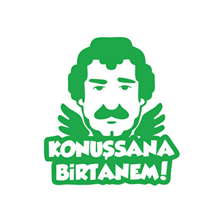 Müslüm Gürses Silüet Araba Sticker 17x17 Cm Yeşil