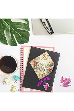 Soyut Dekupaj Çalışma Vintage 12 Adet Scrapbook Bullet Journal Mat Planlayıcı Sticker Etiket Seti
