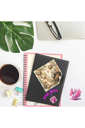 Eski Hazine Haritaları Vintage 12 Adet Scrapbook Bullet Journal Mat Planlayıcı Sticker Etiket Seti