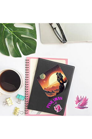Manzara Seyreden Astranot Vintage 12 Adet Scrapbook Bullet Journal Mat Planlayıcı Sticker Etiket Set