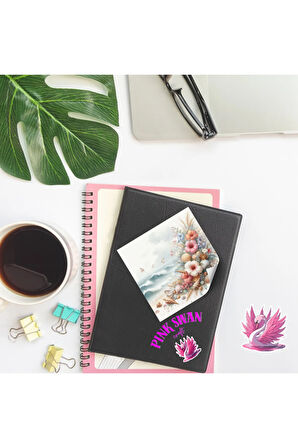 Deniz Kabukları ve Çiçekler Vintage 12 Adet Scrapbook Bullet Journal Mat Planlı Sticker Etiket Set