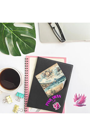 Saklı Sahiller Vintage 12 Adet Scrapbook Bullet Journal Mat Planlayıcı Sticker Etiket Seti