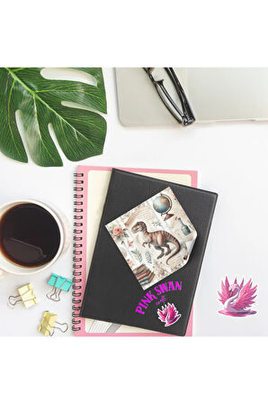 Dinozorlar Vintage 12 Adet Scrapbook Bullet Journal Mat Planlayıcı Sticker Etiket Seti