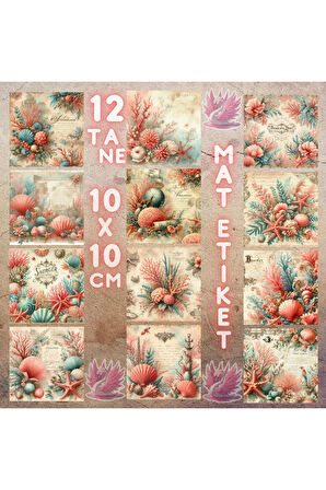 Mercanlar Vintage 12 Adet Scrapbook Bullet Journal Mat Planlayıcı Sticker Etiket Seti