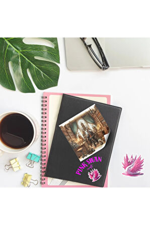 Steampunk Kütüphaneler Vintage 12 Adet Scrapbook Bullet Journal Mat Planlayıcı Sticker Etiket Seti