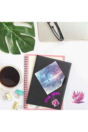 Fütüristik Anime Temalı Vintage 12 Adet Scrapbook Bullet Journal Mat Planlayıcı Sticker Etiket Seti