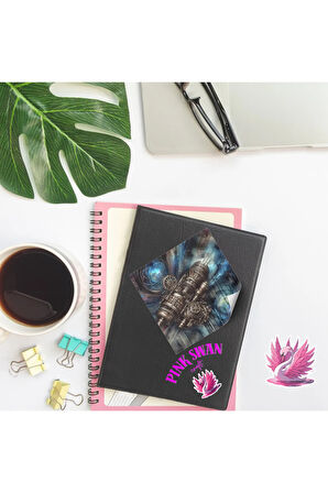 Karanlık (Dark) Steampunk Vintage 12 Adet Scrapbook Bullet Journal Mat Planlama Sticker Etiket Seti