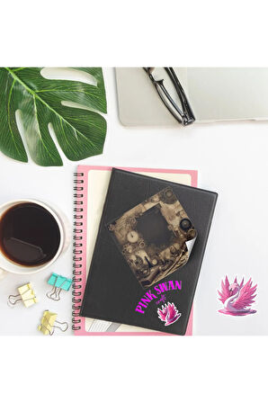 Karanlık Temalı Kolaj Vintage 12 Adet Scrapbook Bullet Journal Mat Planlayıcı Sticker Etiket Seti