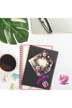 Masal Çiçekleri Vintage 12 Adet Scrapbook Bullet Journal Mat Planlayıcı Sticker Etiket Seti