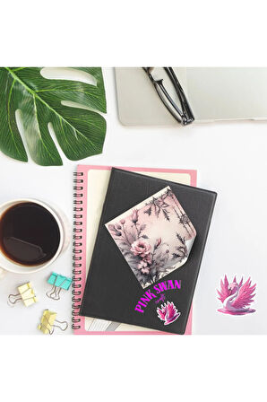 Pembe Gri Gothic Vintage 12 Adet Scrapbook Bullet Journal Mat Planlayıcı Sticker Etiket Seti