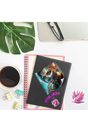 Cyberpunk Kızlar 12 Adet Scrapbook Bullet Journal Mat Planlayıcı Sticker Etiket Seti