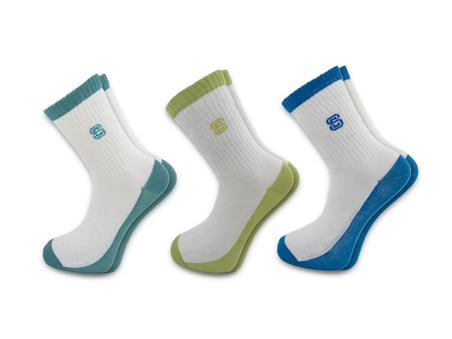 Stocalze 6’lı Unisex Pamuklu Beyaz ve Renkli Detaylı Tenis Çorabı. 
