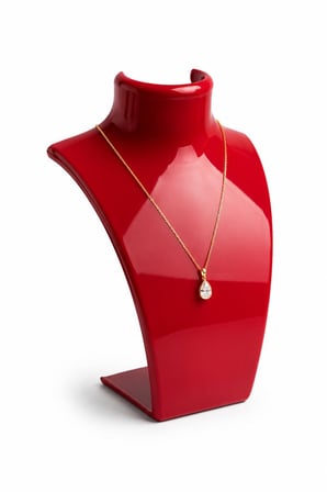 Kolye Standı Akrilik Kırmızı 14x21 cm