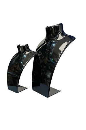 Kolye Standı Akrilik 2li Set Siyah, Takı Mankeni 2 Boy Siyah