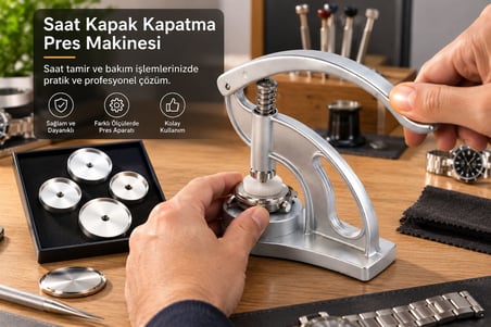 Kapak Kapatma Pres Makinası Metal – Çelik Saat Tamir Aleti