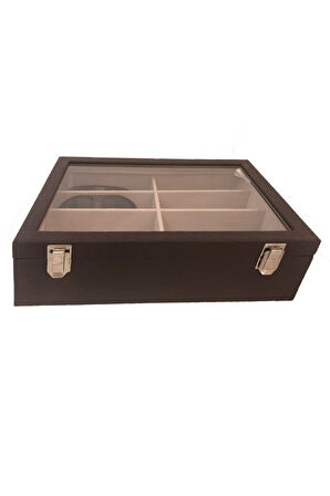 Gözlük Kutusu 8'Li Kahve Kroko