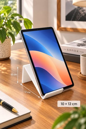 Pleksi Tablet Standı Buz – 10 × 12 cm 5’li