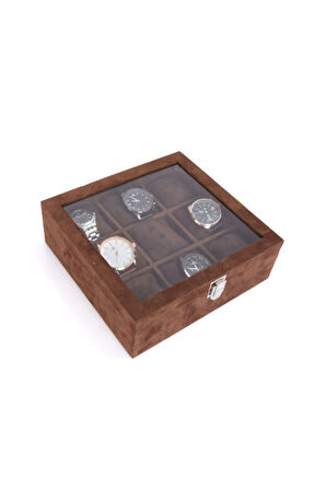 Saat Kutusu 9'lu Alcantara Kahve