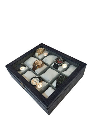 Saat Kutusu 12'li Lacivert Kroko