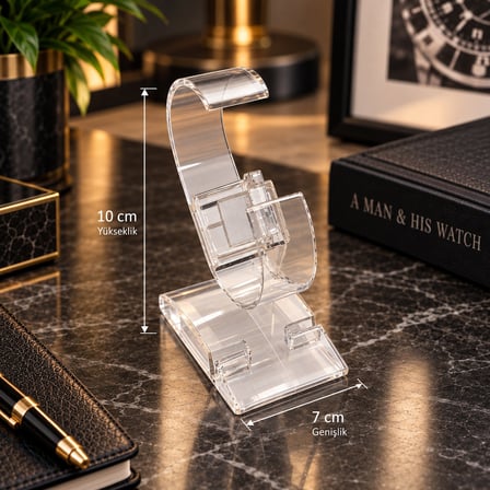 Saat Standı 50'li – Tekli Plastik Saat Yerleştirme Standı 7x10 cm
