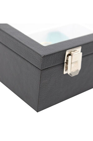 Gözlük Kutusu 8'li Siyah Içi Beyaz