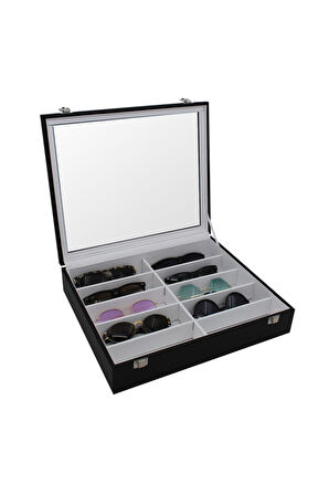 Gözlük Kutusu 10'lu Siyah Içi Beyaz