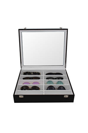 Gözlük Kutusu 10'lu Siyah Içi Beyaz