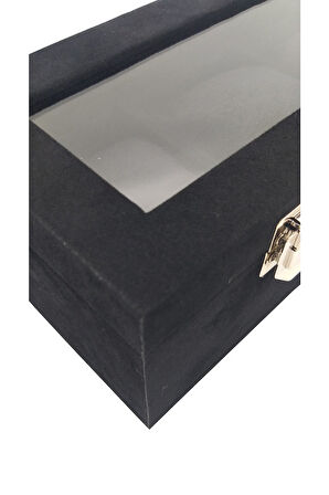 Saat Kutusu 5'li Alcantra Siyah