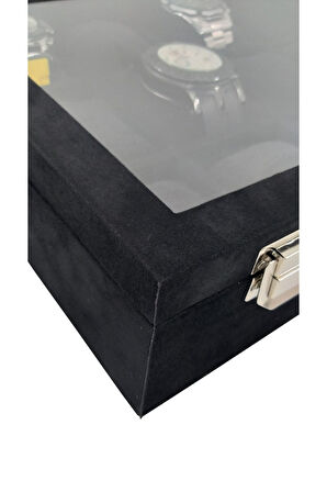 Saat Kutusu 12'li Alcantara Siyah