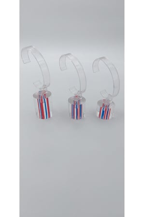 Saat Standı 3'lü Set Lazer Model Oval Mavi&Kırmızı