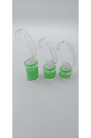 Saat Standı 3'lü Set Taşlı Model Yeşil