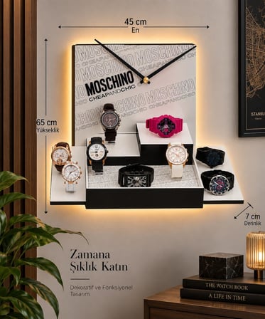 Dekoratif Duvar Saati TV & Radyo Model – Metal El Yapımı