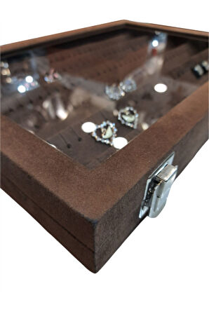 Küpe Kutusu Alcantara Kahve