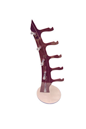 Gözlük Standı Yelken Model, 5 Gözlük Kapasiteli Teşhir Standı Mor