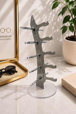Gözlük Standı Yelken Model Sedefli Silver – 5'li Akrilik Gözlük Organizer