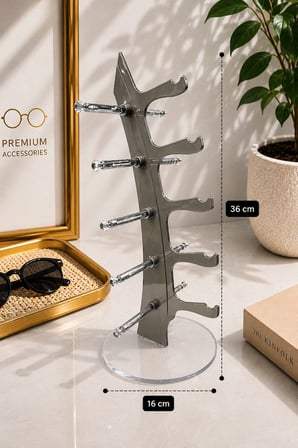 Gözlük Standı Yelken Model Sedefli Silver – 5'li Akrilik Gözlük Organizer