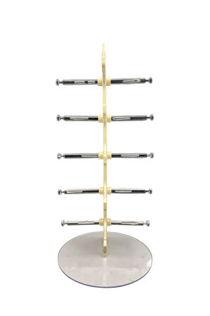 Gözlük Standı Yelken Model, 5 Gözlük Kapasiteli Teşhir Standı Kemik Rengi