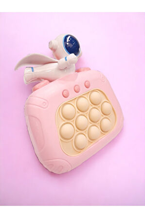 Elektronik Popit, Quick Push Konsol Uçan Astronot Model Pembe