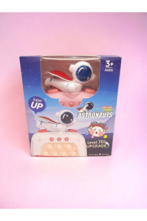 Elektronik Popit, Quick Push Konsol Uçan Astronot Model Pembe