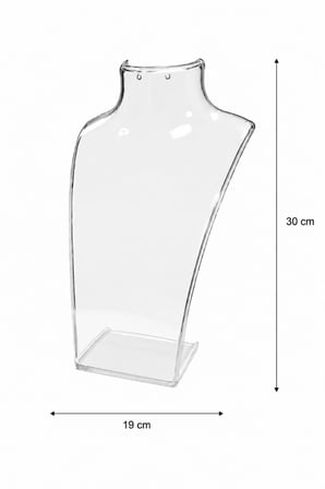 Kolye Standı Akrilik -Takı Teşhir ve Saklama Standı Şeffaf 19x30 cm