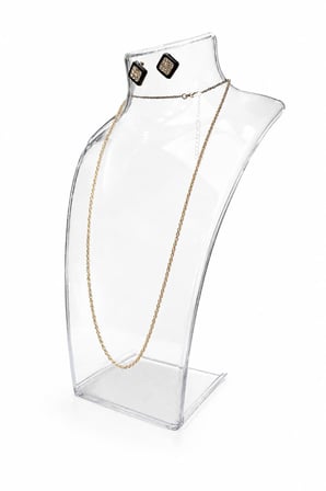 Kolye Standı Akrilik -Takı Teşhir ve Saklama Standı Şeffaf 19x30 cm